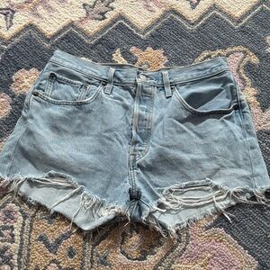 Levi's Light Blue Jean Shorts